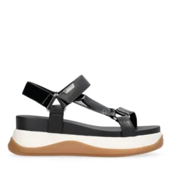 Sandali Platform Donna LIU JO Fiona 04 con Inserti in Vernice Nero