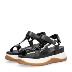 Sandali Platform Donna LIU JO Fiona 04 con Inserti in Vernice Nero
