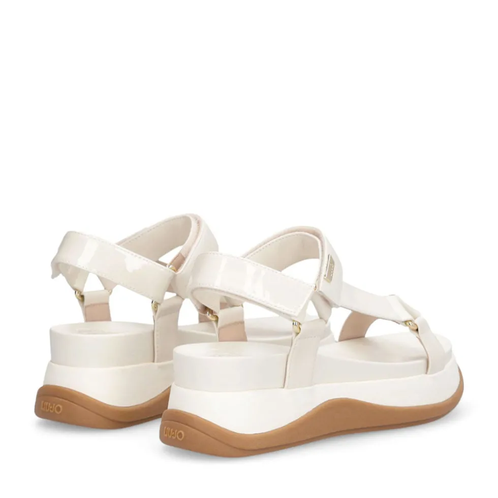 Sandali Platform Donna LIU JO Fiona 04 con Inserti in Vernice color Latte