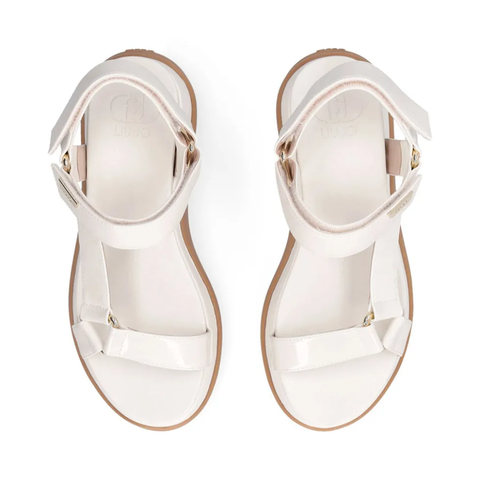 Sandali Platform Donna LIU JO Fiona 04 con Inserti in Vernice color Latte