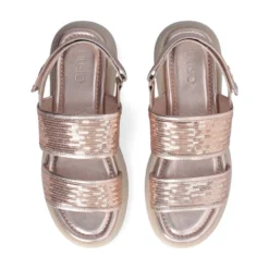 Sandali Platform LIU JO Amber 01 con Paillettes Rose Gold