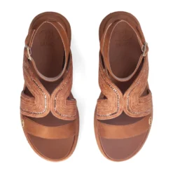 Sandali Platform LIU JO Frida 38 in Corda Marrone con Strass