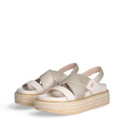 Sandali Platform LIU JO Panarea 02 in Canvas Laminato color Oro