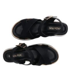 Sandali Platform PATRIZIA PEPE Girl linea Flyplat Sandal in Pelle Nera