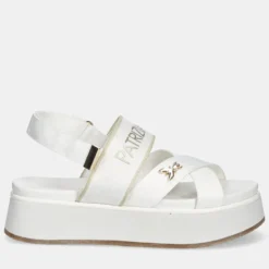 Sandali Platform PATRIZIA PEPE Girl linea Flyplat Sandal in Grosgrain Bianco