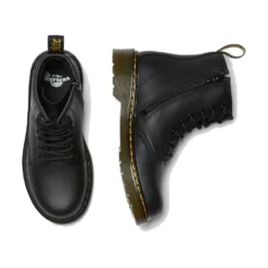Scarpe Bambino DR. MARTENS Stivali linea 1460 J in Pelle Nera