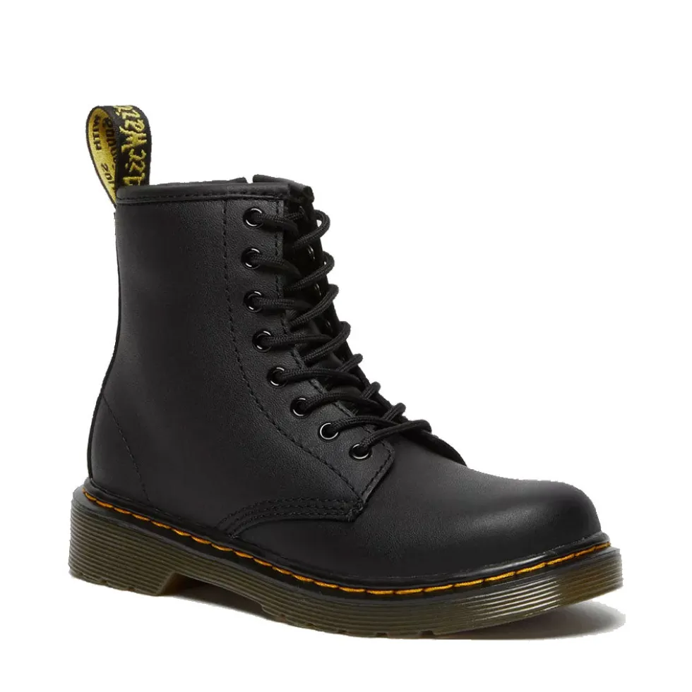 Scarpe Bambino DR. MARTENS Stivali linea 1460 J in Pelle Nera