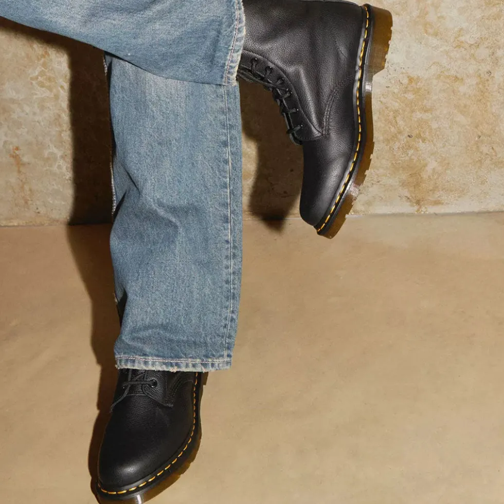 Scarpe Donna DR. MARTENS Stivali linea 1460 Pascal in Pelle Nera