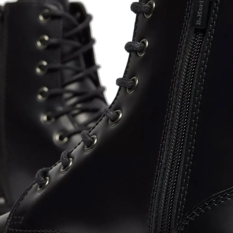 Scarpe Donna DR. MARTENS Stivali Platform linea Jadon in Pelle Nera