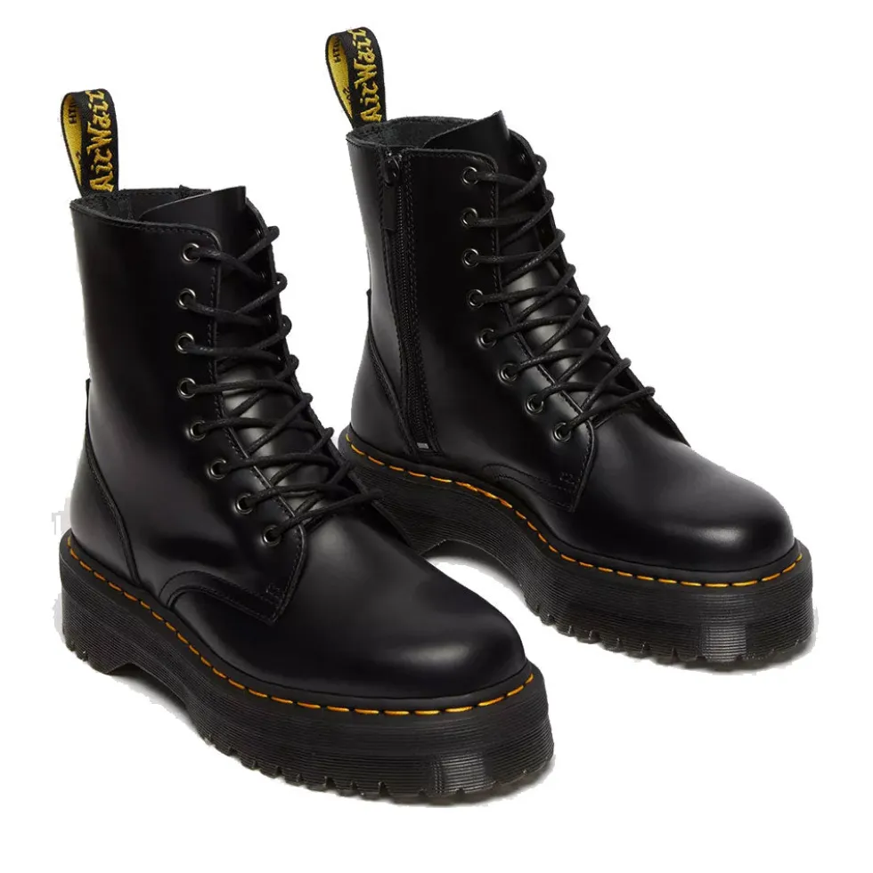 Scarpe Donna DR. MARTENS Stivali Platform linea Jadon in Pelle Nera