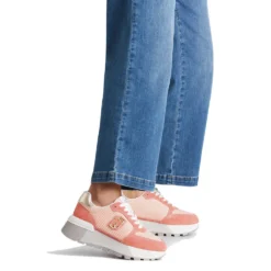 Scarpe Donna LIU JO Amazing 25 Sneakers Platform in Suede e Mesh color Pesca