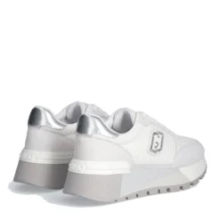 Scarpe Donna LIU JO Amazing 25 Sneakers Platform in Suede e Mesh Bianco