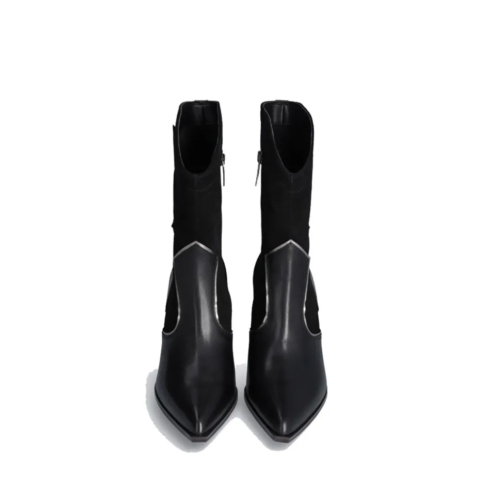 Scarpe Donna LIU JO Belinda 07 Stivali Texani in Pelle e Suede con Stella