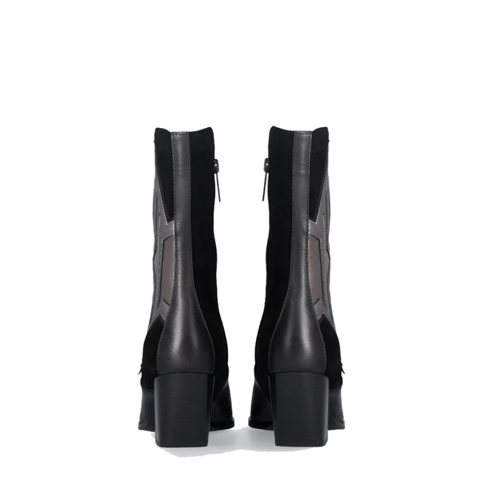 Scarpe Donna LIU JO Belinda 07 Stivali Texani in Pelle e Suede con Stella