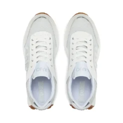 Scarpe Donna LIU JO Sneakers Running Lolo 17 in Lurex Suede e Pelle colore Purity