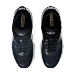 Scarpe Donna LIU JO Steffy 01 Sneakers Chuncky in Suede e Pelle Nera