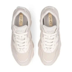 Scarpe Donna LIU JO Steffy 01 Sneakers Chuncky in Suede e Pelle color Latte