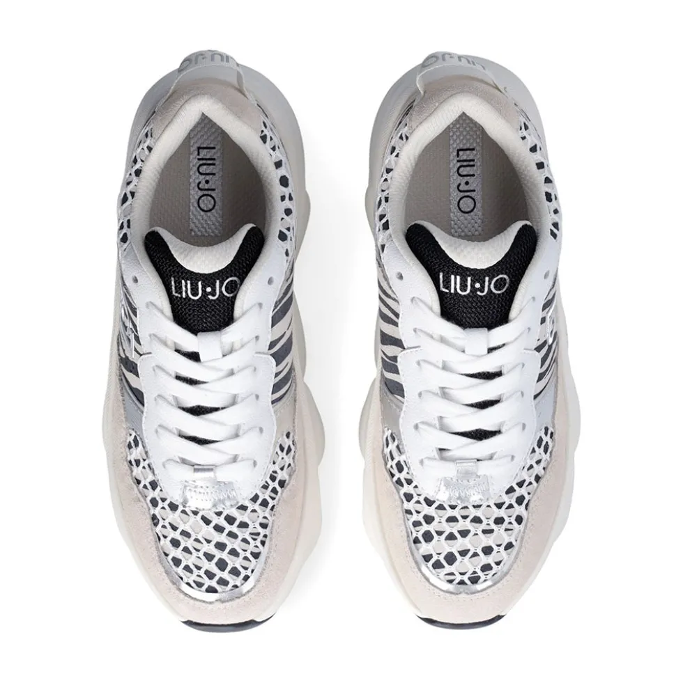 Scarpe Donna LIU JO Steffy 01 Sneakers Chuncky in Suede stampa Zebra
