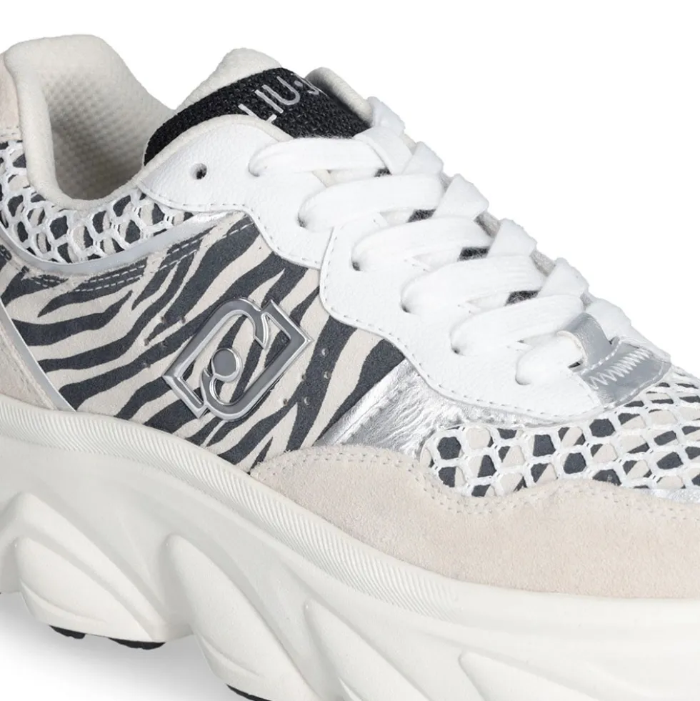 Scarpe Donna LIU JO Steffy 01 Sneakers Chuncky in Suede stampa Zebra