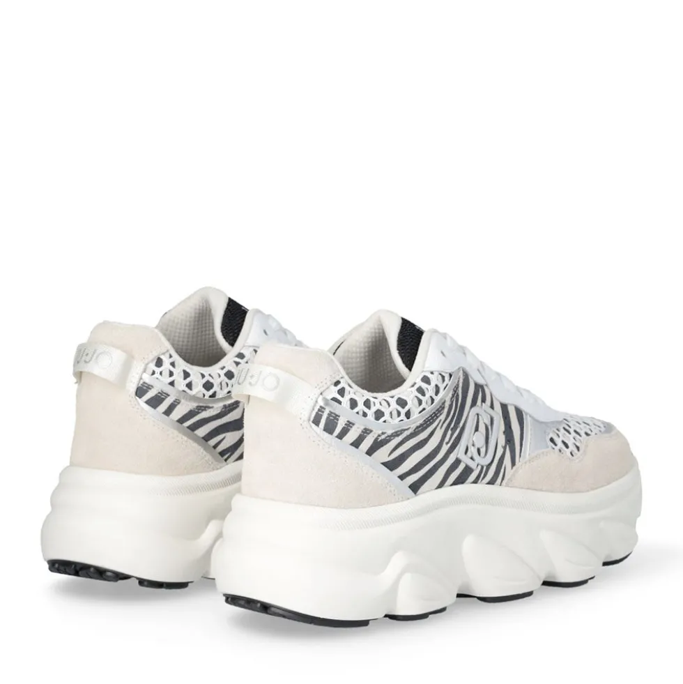 Scarpe Donna LIU JO Steffy 01 Sneakers Chuncky in Suede stampa Zebra