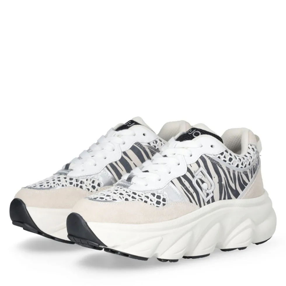 Scarpe Donna LIU JO Steffy 01 Sneakers Chuncky in Suede stampa Zebra