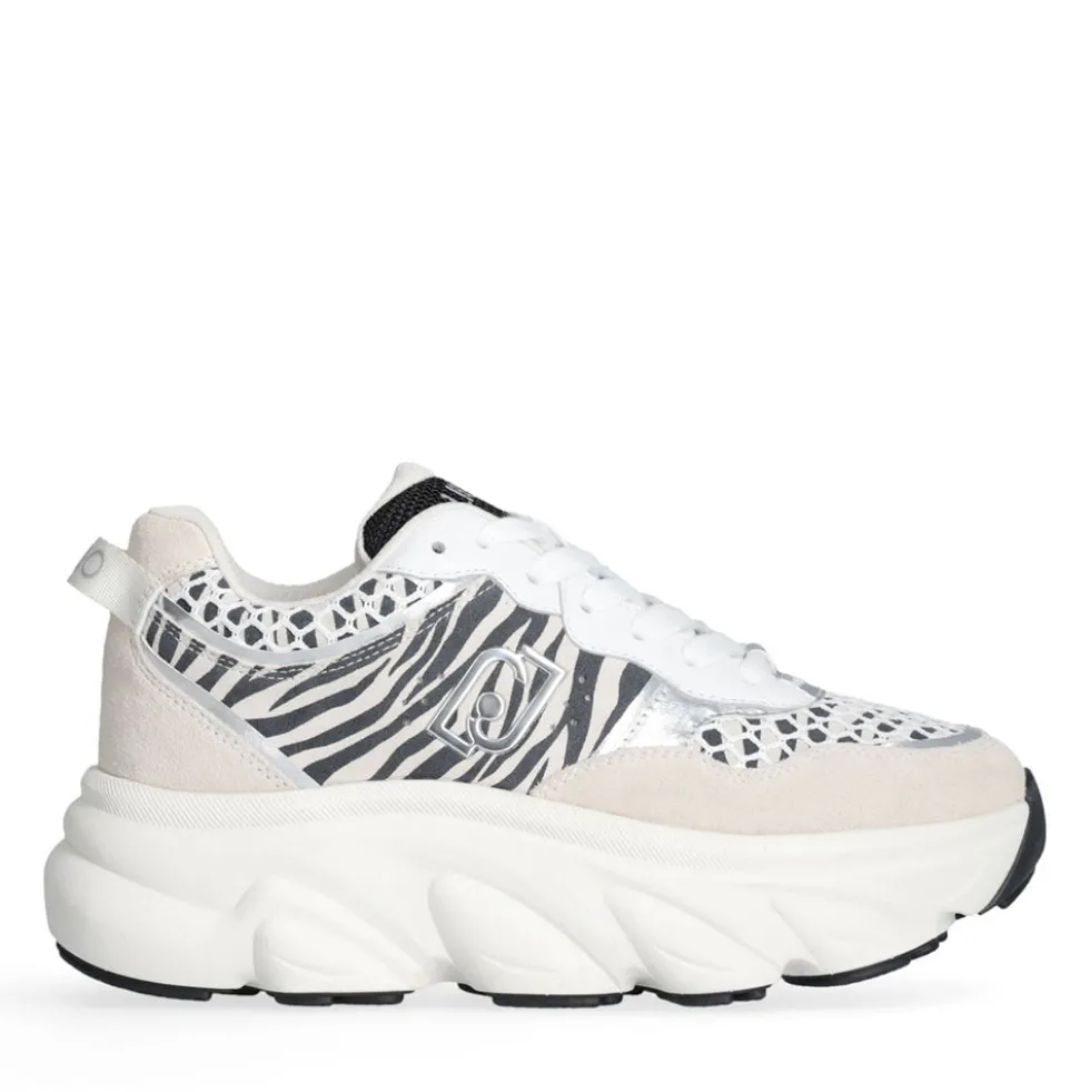 Scarpe Donna LIU JO Steffy 01 Sneakers Chuncky in Suede stampa Zebra