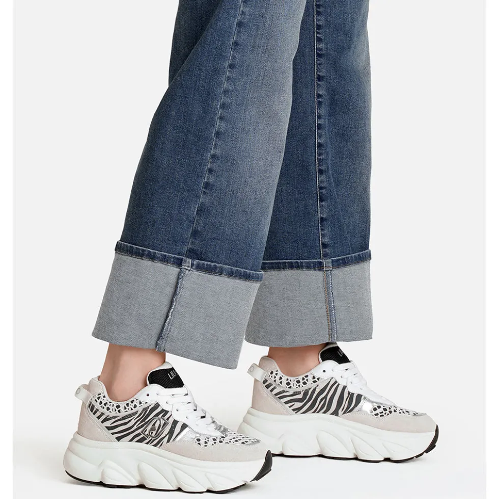 Scarpe Donna LIU JO Steffy 01 Sneakers Chuncky in Suede stampa Zebra
