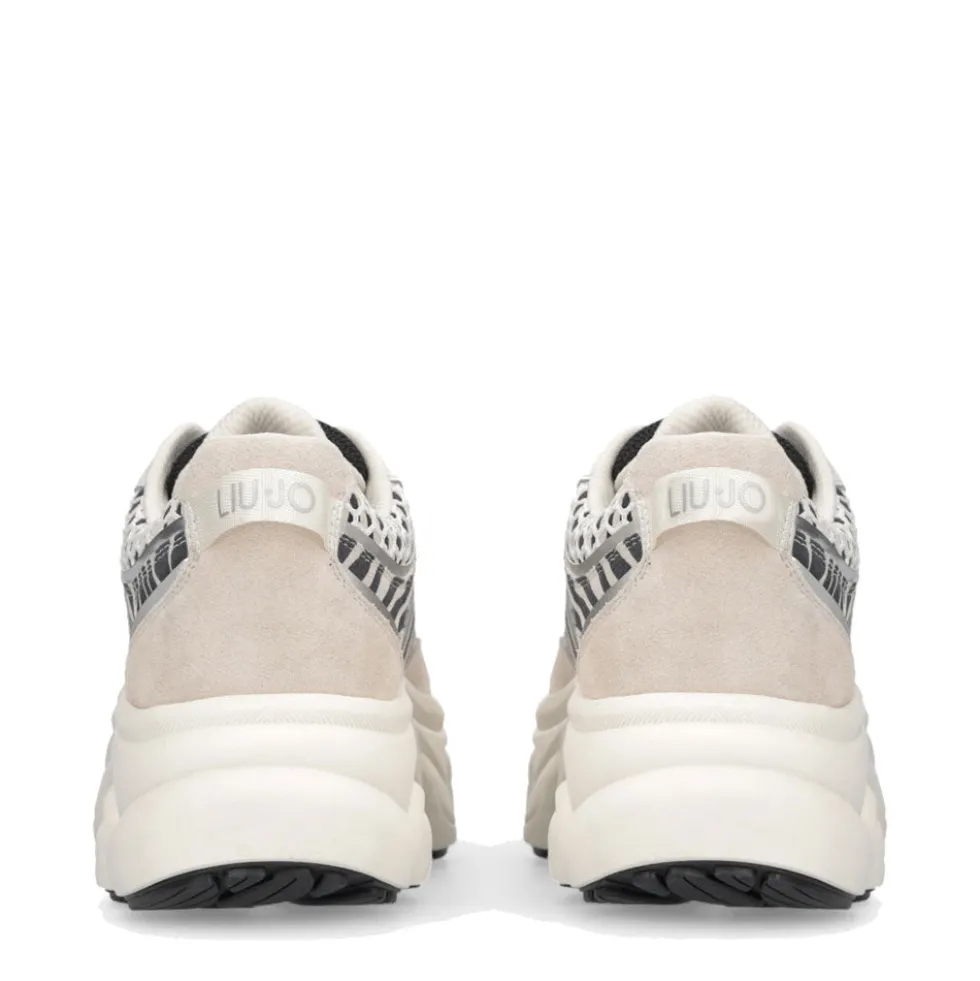 Scarpe Donna LIU JO Steffy 01 Sneakers Chuncky in Suede stampa Zebra