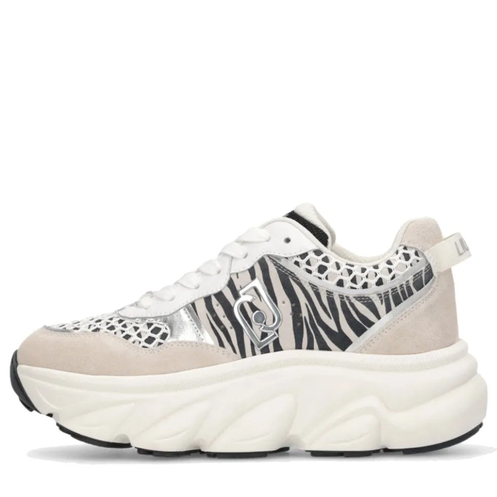 Scarpe Donna LIU JO Steffy 01 Sneakers Chuncky in Suede stampa Zebra