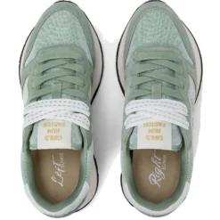 Scarpe Donna Sun68 Sneakers Ally Glitter Textile Colore Verde Salvia - Z36203