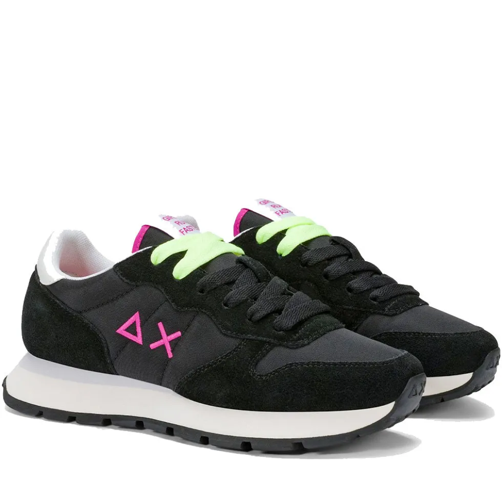 Scarpe Donna Sun68 Sneakers Ally Solid Nero - Fuxia - Z36201
