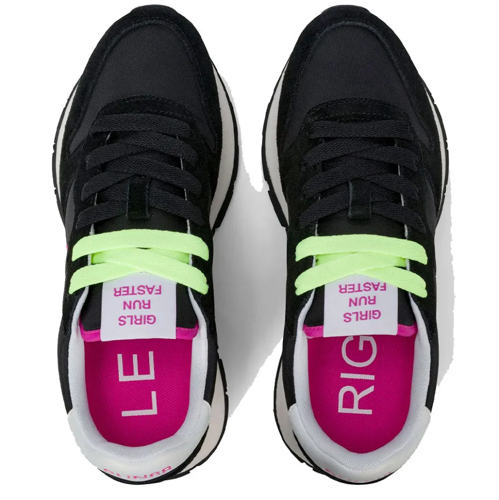 Scarpe Donna Sun68 Sneakers Ally Solid Nero - Fuxia - Z36201