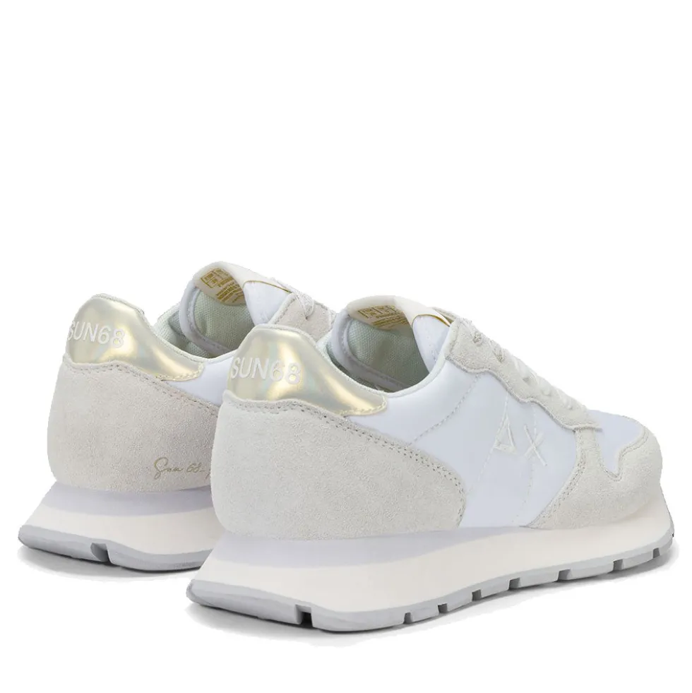 Scarpe Donna Sun68 Sneakers Ally Gold Silver Colore Bianco - Z36202