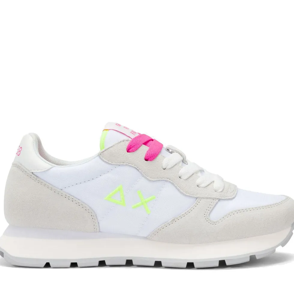 Scarpe Donna Sun68 Sneakers Ally Solid Bianco - Fuxia - Z36201