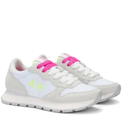 Scarpe Donna Sun68 Sneakers Ally Solid Bianco - Fuxia - Z36201