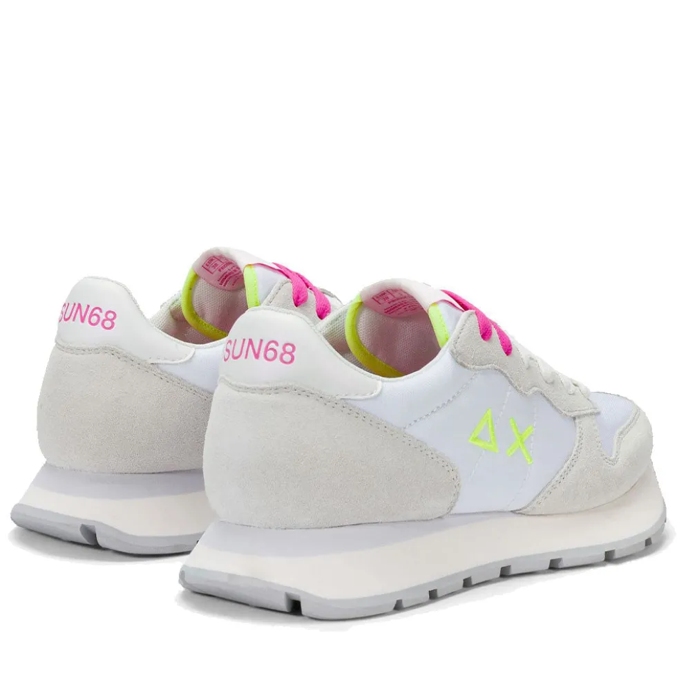 Scarpe Donna Sun68 Sneakers Ally Solid Bianco - Fuxia - Z36201