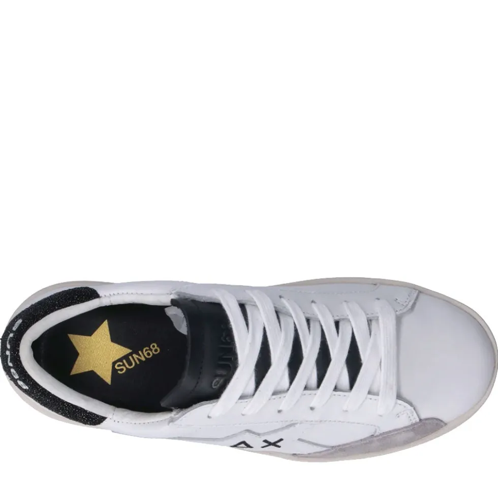 Scarpe Donna Sun68 Sneakers Big Katy Leather Bianco - Nero - Z45235
