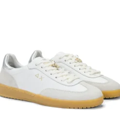 Scarpe Donna Sun68 Sneakers California Leather in Pelle Bianca - Z36249