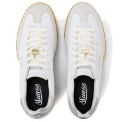 Scarpe Donna Sun68 Sneakers California Leather in Pelle Bianca - Z36249