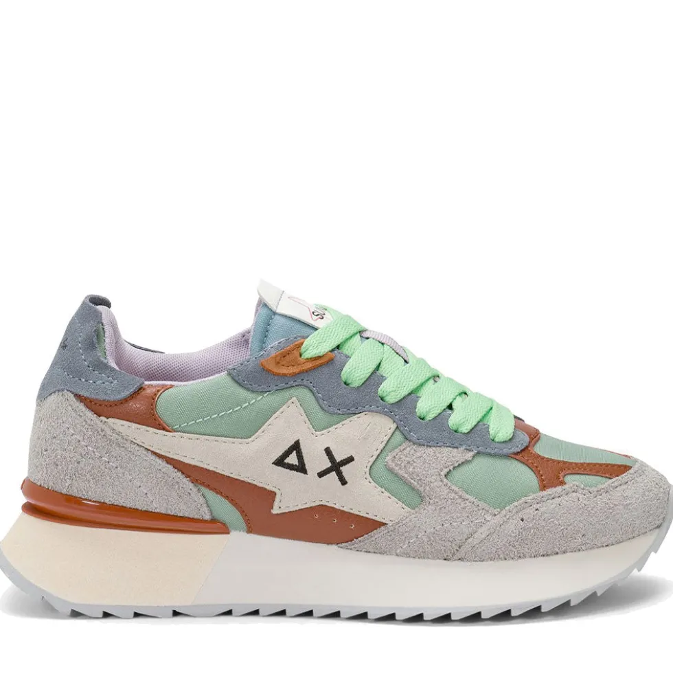 Scarpe Donna Sun68 Sneakers Stargirl Multicolor Option Verde Salvia - Z36215