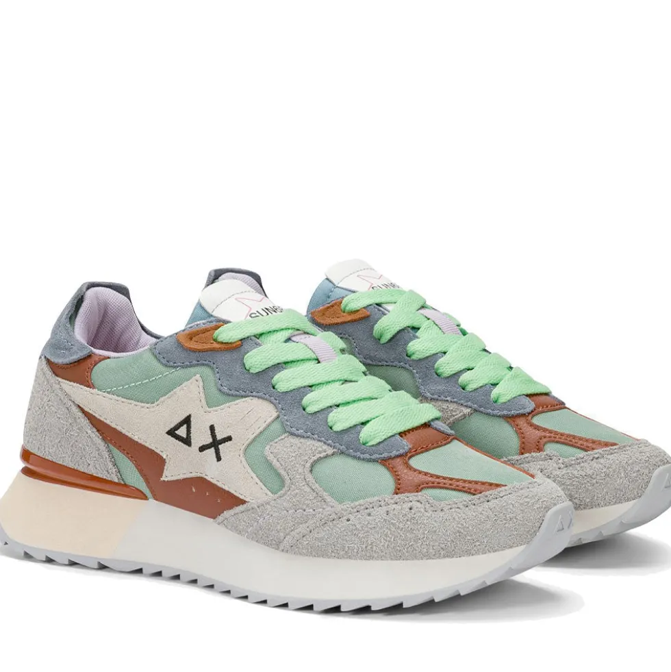 Scarpe Donna Sun68 Sneakers Stargirl Multicolor Option Verde Salvia - Z36215