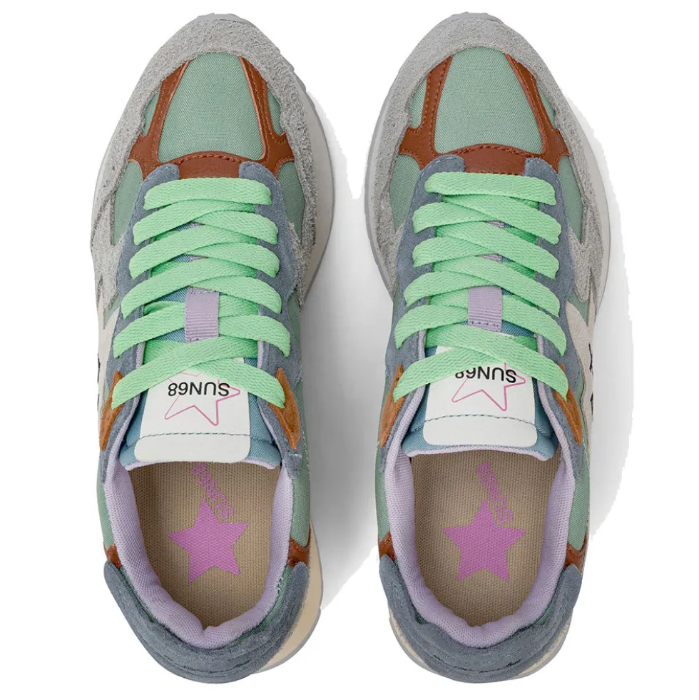 Scarpe Donna Sun68 Sneakers Stargirl Multicolor Option Verde Salvia - Z36215