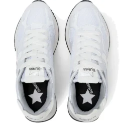Scarpe Donna Sun68 Sneakers Stargirl Silver Mesh Bianco - Z36216
