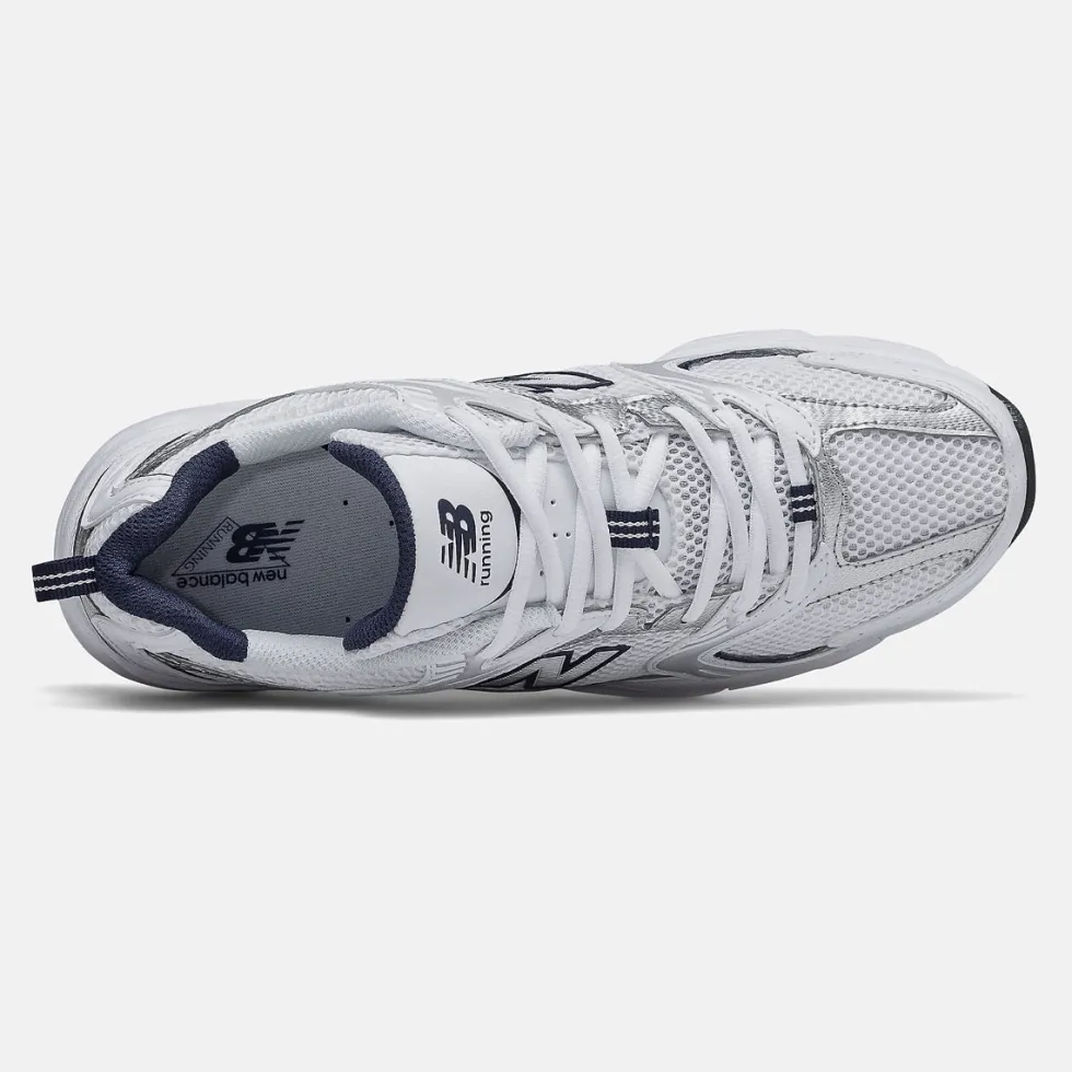 Scarpe Running NEW BALANCE Sneakers 530 in Tessuto Sintetico e Mesh colore White e Natural Indigo