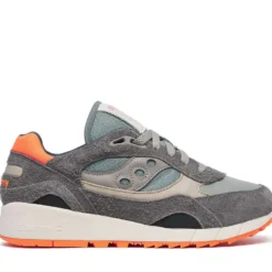 Scarpe Saucony Sneakers Shadow 6000 in Pelle e Tessuto Colore Grey - Agave