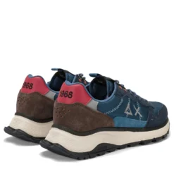 Scarpe Uomo Sun68 Sneakers Fire and Camping Navy Blue - Z45130