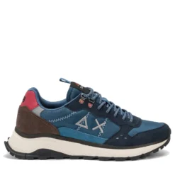 Scarpe Uomo Sun68 Sneakers Fire and Camping Navy Blue - Z45130
