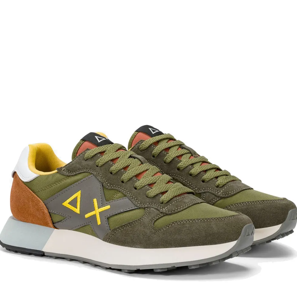 Scarpe Uomo Sun68 Sneakers Jaki 2.0 Solid Militare - Z36115