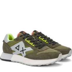 Scarpe Uomo Sun68 Sneakers Jaki 2.0 Fluo Militare - Z36117