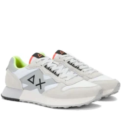 Scarpe Uomo Sun68 Sneakers Jaki 2.0 Fluo Bianco - Z36117